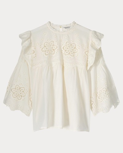 Katoenen blouse embroidery