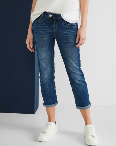 Casual fit jeans in 3/4 lengte