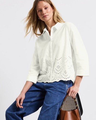 Blouse met borduursel